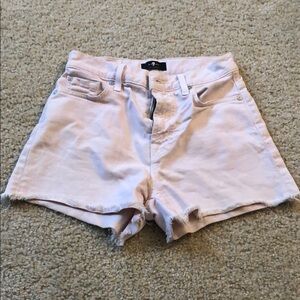 7 For All Mankind Women's Pink High Rise Denim Shorts Size 24